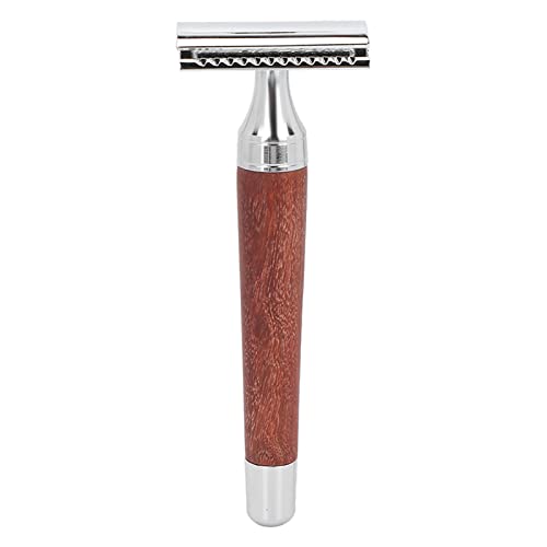 Vintage Grooming Tool | Dual Sided Ergonomic Design for Smooth & Secure Shaving | Skin Friendly Personal Care Item for Men/Women | Refined Pearwood & Zinc Alloy von REXVTNS