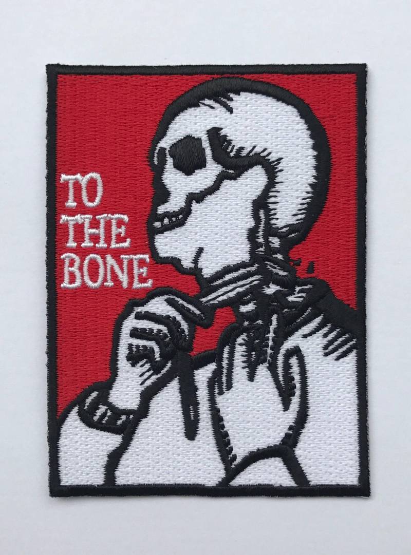 Limitierte Auflage, Beschränkte Auflage. Patch To The Bone, Sehr Cool Für Ihre Jeansjacke Oder Ihren Mantel. Mit Bügeleisen Auf Niedriger Stufe von REXenPRESS