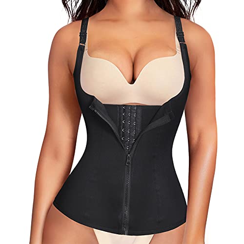 REYEOGO Taillentrainer für Frauen, Bauchkontrolle, Korsett, Weste, Postpartum Body Shaper Sport Girdle Shapewear Taillenmieder - Schwarz - Medium von REYEOGO