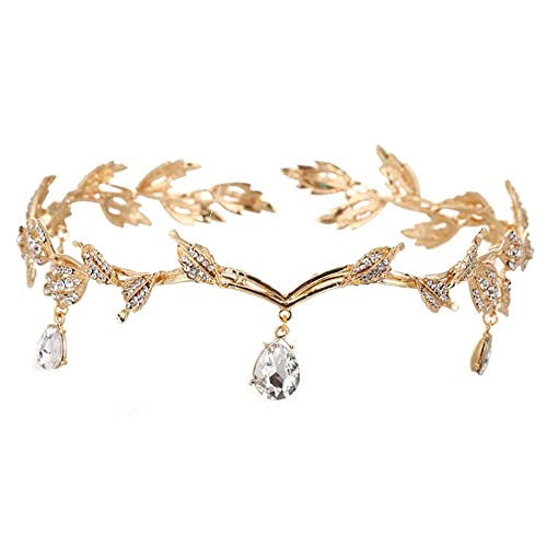 Gold Kristall Hochzeit Krone Vintage Strass Krone Stirnband Schöne Mode Hochzeit Braut Stirnband Prinzessin Kristall Tiara Headwear für Frauen Mädchen Gold Kristall Hochzeit Krone Vintage Strass Krone Stirnband Schöne Mode Hochzeit Braut Stirnband Prinzessin Kristall Tiara Headwear für Frauen Mädchen von REYOK