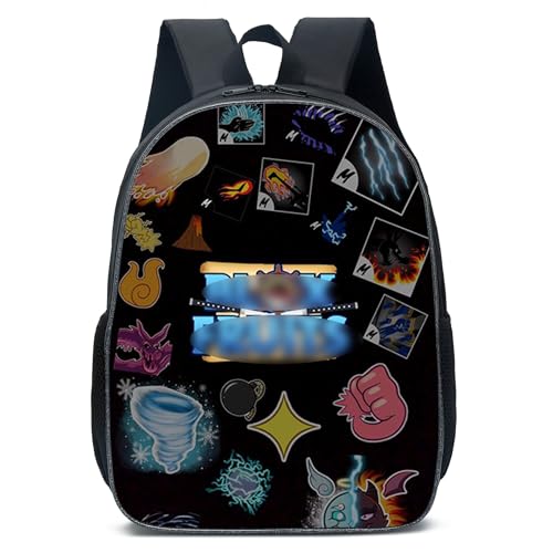 REYOK Kinderrucksäcke Jungen Blox-Früchte Rucksack Kinderrucksacke Schultaschen Tasche Mädchen Rucksäcke Schultasche Schulrucksack Schreibwaren Tasche Cartoon Tasche Mode Accessoire für Studenten von REYOK