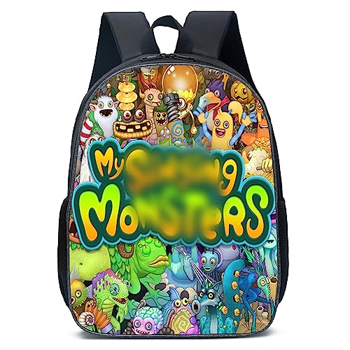 REYOK Singing Monsters Kinderrucksäcke Jungen Monsters Rucksack Kinderrucksacke Schultaschen Tasche Mädchen Meine singenden Monster Schultasche Schulrucksack Schreibwaren Tasche für Studenten von REYOK