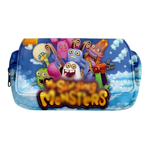 REYOK Zingende Monster Federmäppchen Monster Singing Mäppchen Große Kapazität Federmäppchen Mädchen Stiftbox Federtasche Büro Stifthalter Organizer Schreibwarentasche für Kinder Jungen von REYOK