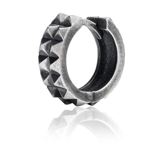 REYTEL Ohrringe Silber 925 BOOM – Kleine Creolen Ohrring für Herren Damen – Durchmesser 1,74CM – Wikinger Ausgefallene Schmuck Geschenk für Frauen Männer von REYTEL