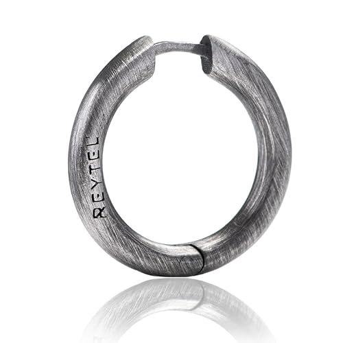 REYTEL Handgefertigt Ohrringe Silber 925 KOSAK – Kleine Creolen Wikinger Ohrring für Herren Damen – Durchmesser 2,0CM – Ausgefallene Schmuck Geschenk für Frauen Männer von REYTEL