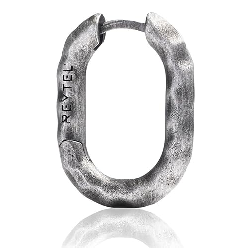 REYTEL Ohrringe Silber 925 SHAKEL Kline Creolen Ohrring für Herren Damen – Höhe 2.5 CM – Rund Ausgefallene Schmuck Geschenk für Frauen Männer von REYTEL
