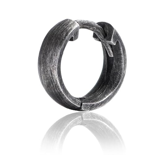 REYTEL Handgefertigt Ohrringe Silber 925 THE HOOP – Kleine Creolen Wikinger Ohrring für Herren Damen – Durchmesser 1,15CM – Ausgefallene Schmuck Geschenk für Frauen Männer von REYTEL