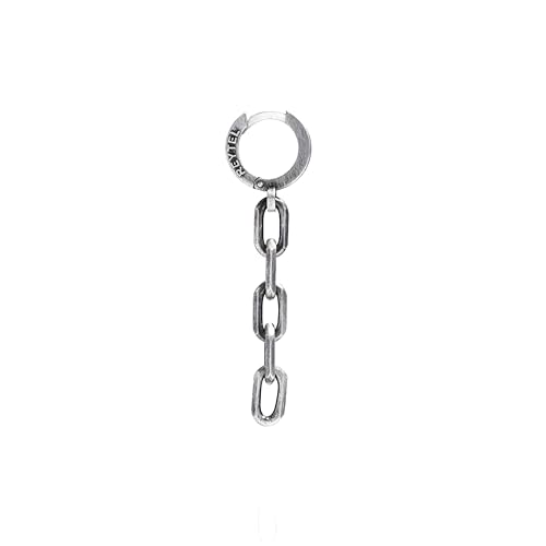 REYTEL Wikinger Ohrringe Silber 925 Hängende CHAIN – Kleine Creolen Anchor Ohrring für Herren Damen – Edle Creolen mit Anhänger – Viking Schmuck Geschenk für Männer & Frauen von REYTEL