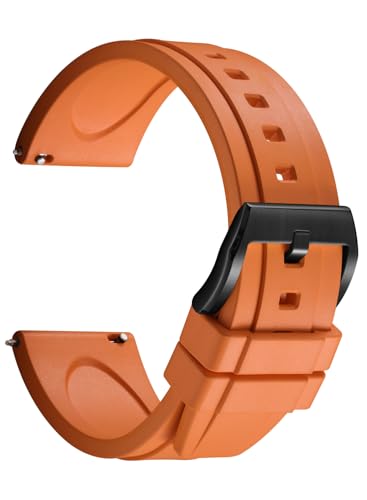 REZERO FKM-Gummi Uhrenarmbänder mit Schnellverschluss, Fluorkautschuk Armbänder für Uhren, Ersatzarmbänder Dicke & Leichte, Wasserdichte & Atmungsaktive 19/20/21/22/23/24 mm für Herren, Damen REZERO FKM-Gummi Uhrenarmbänder mit Schnellverschluss, Fluorkautschuk Armbänder für Uhren, Ersatzarmbänder Dicke & Leichte, Wasserdichte & Atmungsaktive 19/20/21/22/23/24 mm für Herren, Damen von REZERO