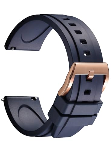 REZERO FKM-Gummi Uhrenarmbänder mit Schnellverschluss, Fluorkautschuk Armbänder für Uhren, Ersatzarmbänder Dicke & Leichte, Wasserdichte & Atmungsaktive 19/20/21/22/23/24 mm für Herren, Damen REZERO FKM-Gummi Uhrenarmbänder mit Schnellverschluss, Fluorkautschuk Armbänder für Uhren, Ersatzarmbänder Dicke & Leichte, Wasserdichte & Atmungsaktive 19/20/21/22/23/24 mm für Herren, Damen von REZERO