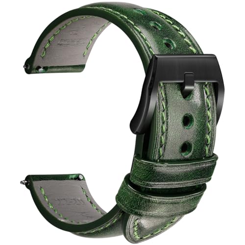 REZERO Leder Uhrenarmbänder, Handgefertigte Armbänder mit Schnellverschluss, Luxuriöse Armbänder aus Vollnarbigem, Pflanzlich Gegerbtem Leder, Ersatzarmbänder für Herren 19/20/21/22/24mm REZERO Leder Uhrenarmbänder, Handgefertigte Armbänder mit Schnellverschluss, Luxuriöse Armbänder aus Vollnarbigem, Pflanzlich Gegerbtem Leder, Ersatzarmbänder für Herren 19/20/21/22/24mm von REZERO