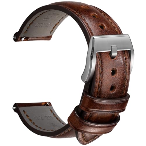 REZERO Leder Uhrenarmbänder, Handgefertigte Armbänder mit Schnellverschluss, Luxuriöse Armbänder aus Vollnarbigem, Pflanzlich Gegerbtem Leder, Ersatzarmbänder für Herren 19/20/21/22/24mm REZERO Leder Uhrenarmbänder, Handgefertigte Armbänder mit Schnellverschluss, Luxuriöse Armbänder aus Vollnarbigem, Pflanzlich Gegerbtem Leder, Ersatzarmbänder für Herren 19/20/21/22/24mm von REZERO