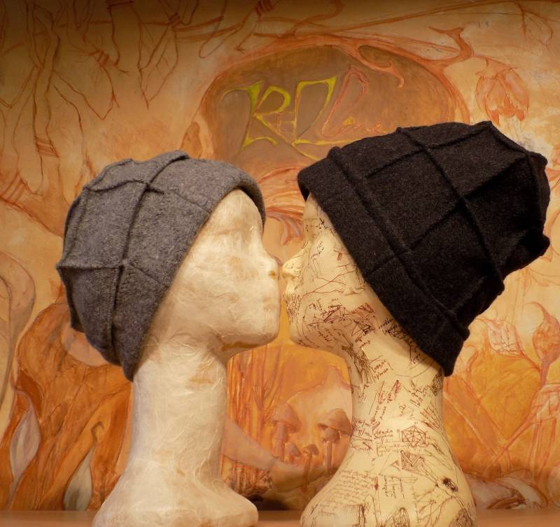 „Nero Kilt"-Mützen - Schurwolle Verschiedene Farben Braun, Rostrot, Limettengrün, Polka Dots, Billardgrün, Blau... Einheitsgröße von REZline