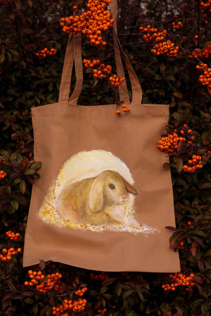 Auf Wunsch Handbemalte Baumwolltasche in Verschiedenen Farben von REdreamworks