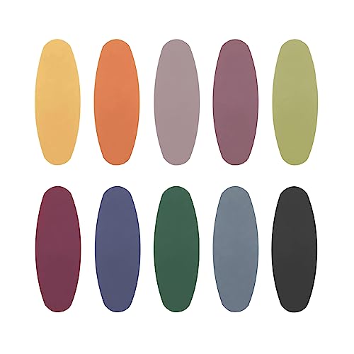 REhair Haarspangen aus Acryl, Metall, matt, Haarspangen für Mädchen, modisches Accessoire für Kinder, Teenager, Mädchen, gefüllt, oval, 10 Stück REhair Haarspangen aus Acryl, Metall, matt, Haarspangen für Mädchen, modisches Accessoire für Kinder, Teenager, Mädchen, gefüllt, oval, 10 Stück von REhair