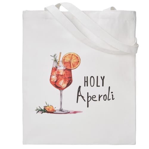 RF&CM Aperol Spritz JGA Tasche • Holy Aperoli • Bin auf Aperol Spritztour • Jutebeutel Mädchen Geschenkidee Sommerfeeling zu jeder Jahreszeit (Aperoli) von RF&CM