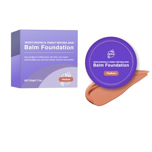 Balsam-Foundation für reife Haut, Anti-Aging-Foundation mit Feuchtigkeitsspender, kaschiert feine Linien und sorgt für ein seidiges Finish. Für alle Hauttypen von RFBKCSBDX