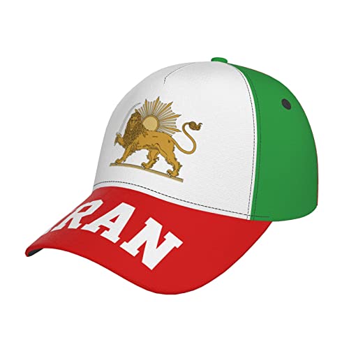 RFSHOP Emblem des Iran Löwe und Sonne Flagge Baseball Cap Full Print Erwachsene Männer Hut Patriotismus Supporter Fußball Caps, #899, One size von RFSHOP