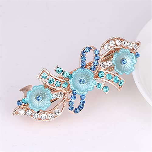 Frauen Mode Perle Strass Schachtelhalm Haarnadel Damen Luxus Frühling Clip Schmuck Kristall Haarspange Exquisite Haarschmuck 1St (Color : I) von RFXCOM