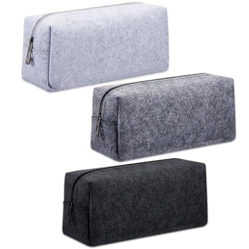 RFYTDCF 3 Stück Filz Kosmetiktasche, Federmäppchen mit Reißverschluss Reise Federtasche Mäppchen Aesthetic Multifunktions Etui Stifte für Damen Muttertag Valentinstag von RFYTDCF