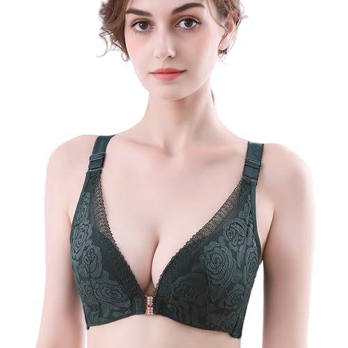 RGDIDG Spitze große Größe dünnen Abschnitt vor Schnalle ohne Stahlring zurück BH Einstellung Polsterung Geraffte Art Seite Sammlung BH von RGDIDG