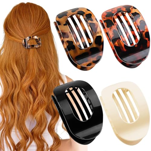 Flache Haarklammern, flache Haarklammern, gebogenes Design, starker Halt, für Damen und Mädchen, dünnes, dickes Haar, kann leicht getragen werden, für den täglichen Gebrauch (4 Stile) von RGEVGER