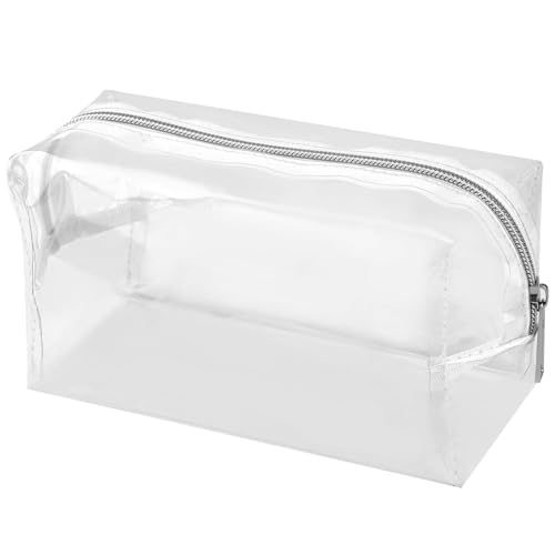 Großes transparentes Federmäppchen, Prüfungen, durchsichtig, Kunststoff, GCSE-Federmäppchen, Kapazität, transparentes Make-up, Kunststoff, wasserdicht, tragbar, Kulturbeutel, für Schreibwaren von RGEVGER