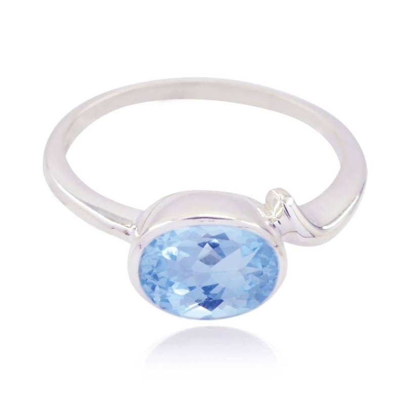 Netter Edelstein Ovaler Facettierter Blauer Topas Ring - 925 Sterlingsilber Topaz Edelsteinring Mannschmucksachen Netter Edelstein Ovaler Facettierter Blauer Topas Ring - 925 Sterlingsilber Topaz Edelsteinring Mannschmucksachen von RGPL
