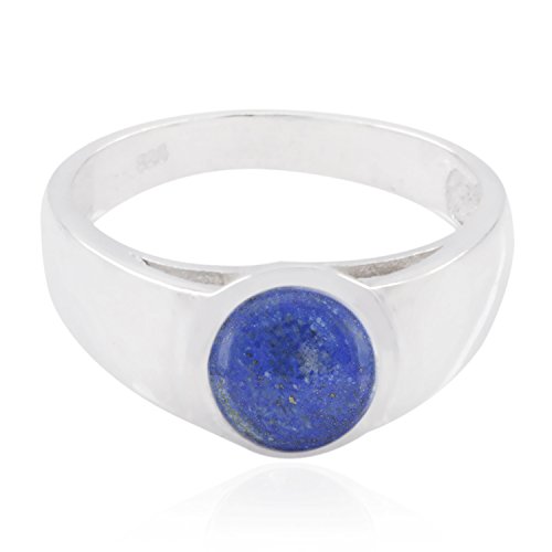 glücklicher Edelstein runder Cabochon-Malachit-Ring - 925er Sterlingsilber grüner Malachit glücklicher Edelstein-Ring - netter Schmuck die meisten Einzelteilgeschenk für personalisierten Schmuck von RGPL
