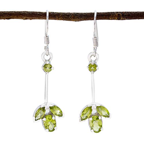 RGPL echte Peridot vier Edelsteine Multi Form facettiert exklusive 925 Sterling Silber Ohrring-RGPL-SEPERFC-7010-de von RGPL