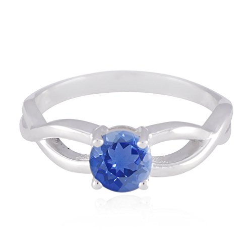natürlicher Edelstein runden facettierten Iolite Ringe - Sterling Silber blau Iolite natürlichen Edelstein Ring - handgemachten Schmuck meistverkauften Artikel Geschenk für von RGPL