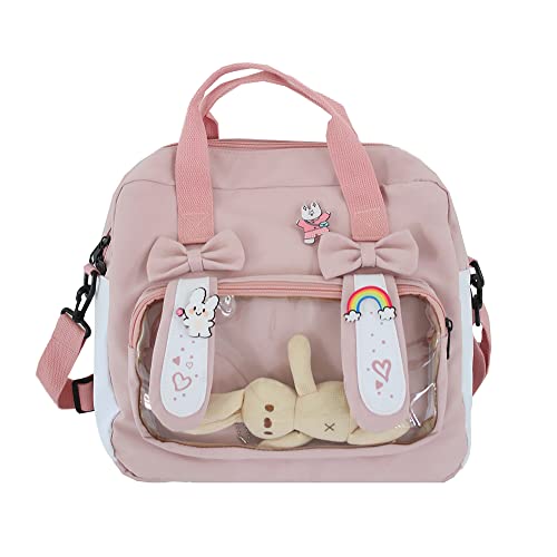 RGW Kawaii Rucksack Japanische Studenten Schultasche JK Uniform Mädchen Messenger Bags, rose, 40CM*32CM*19CM von RGW