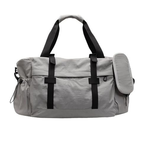 Mehrzweck-Sport-Reisetasche, atmungsaktives Oxford-Gewebe, Tragetasche mit verstärkten Griffen, Aufbewahrungstaschen, bequemer Schultergurt, Turnbeutel, grau, Mass Beauty von RGYBAO