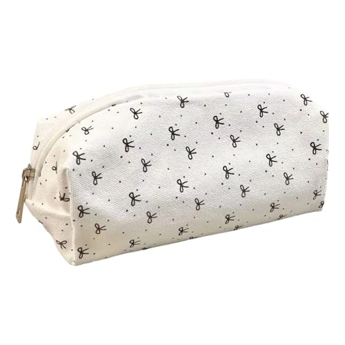 RGYBAO Bögen Federmäppchen Praktische Federtasche Große Kapazität Stifteetui Make-up Tasche Stifttaschen Ästhetische Stifttasche Bleistift Organizer, Schleife, 18.5x6x7cm von RGYBAO