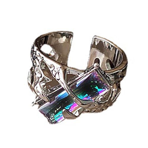 RGYBAO Elegante Ringe mit offenem Ende mit inspiriertem Design und Edelsteinen, Schmuck für modebewusste Frauen, 1.8 cm , Metall, Kein Edelstein RGYBAO Elegante Ringe mit offenem Ende mit inspiriertem Design und Edelsteinen, Schmuck für modebewusste Frauen, 1.8 cm , Metall, Kein Edelstein von RGYBAO