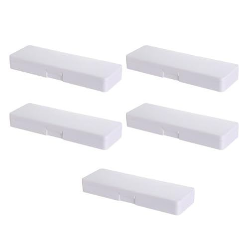 RGYBAO Federmäppchen, praktisches Federmäppchen, kleine Aufbewahrungsbox, Schulbedarf für Künstler, Studenten, 5 Stück, grau, 19.5x6.5x2.5cm, Wie abgebildet RGYBAO Federmäppchen, praktisches Federmäppchen, kleine Aufbewahrungsbox, Schulbedarf für Künstler, Studenten, 5 Stück, grau, 19.5x6.5x2.5cm, Wie abgebildet von RGYBAO