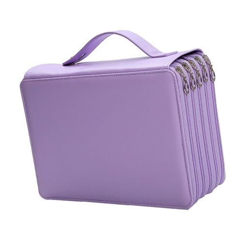 RGYBAO Federmäppchen mit hoher Kapazität, 252 Fächer, Reißverschluss, Federmäppchen für Künstler, Studenten, große Kapazität, Stifthalter, violett, 29x11x20cm, Wie abgebildet RGYBAO Federmäppchen mit hoher Kapazität, 252 Fächer, Reißverschluss, Federmäppchen für Künstler, Studenten, große Kapazität, Stifthalter, violett, 29x11x20cm, Wie abgebildet von RGYBAO