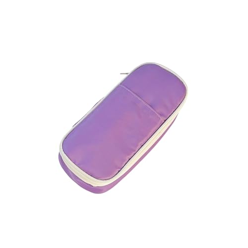 RGYBAO Große Kapazität Stoff Federmäppchen mit mehreren Fächern Große Kapazität Stift Organizer Tasche für Schule Bürobedarf, violett, 23x10.5x5.50cm von RGYBAO
