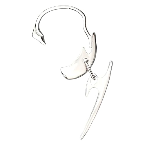 RGYBAO Knorpelohrring im Gothic-Stil mit einzigartigem Wirbelsäulen-Design, Schmuck aus Legierung für Conch Snug Piercing, 3.8x9.4cm, Metall, Kein Edelstein von RGYBAO