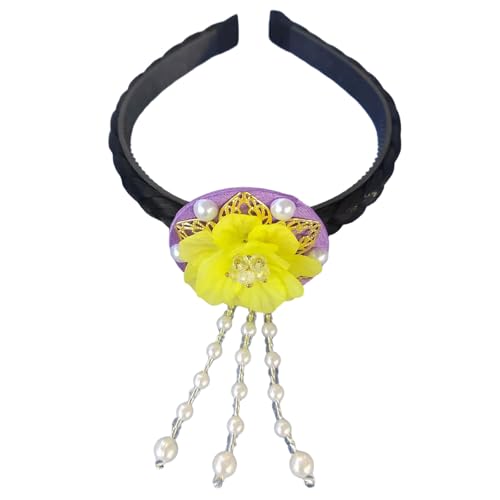 RGYBAO Traditionelles koreanisches Muschelblumen-Haarband, Handarbeit, Accessoire für kulturelle Feiern und Aufführungen, Freizeitkleidung von RGYBAO