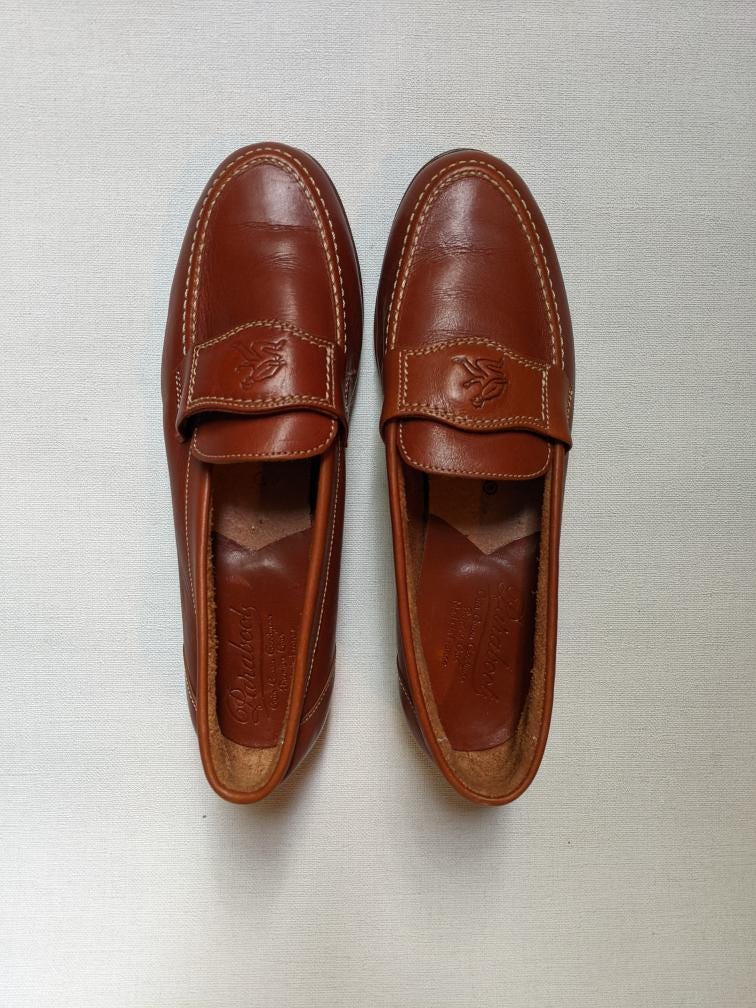 Kamelfarbene Paraboot-Loafer Aus Leder, Zeitlos, Handgefertigt von RGbyleonn