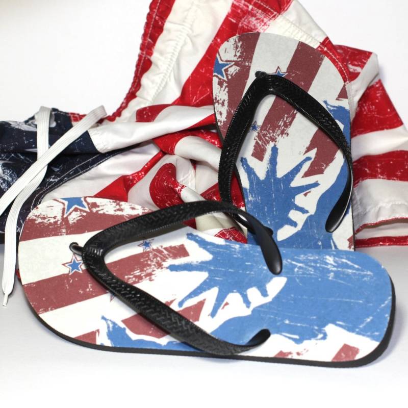 Liberty Flip Flops Freiheitsstatue, Gummisohle von RH2Creations
