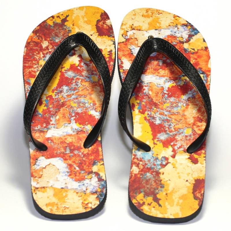 Rost Print Flip Flops Gummisohle Sandalen von RH2Creations