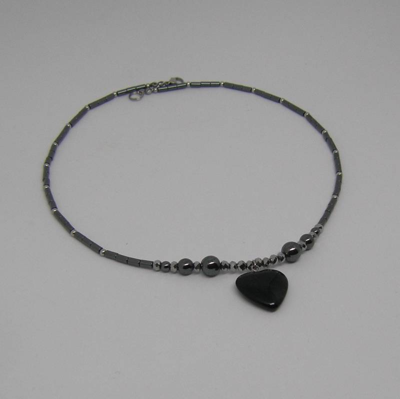 Onyx Herz Kette Doro Schwarzer Modisch Elegant Für Sie 4You Alltag Freizeit Event Geschenkidee Geburtstag Muttertag Ostern Gratisver von RHEINSTONE