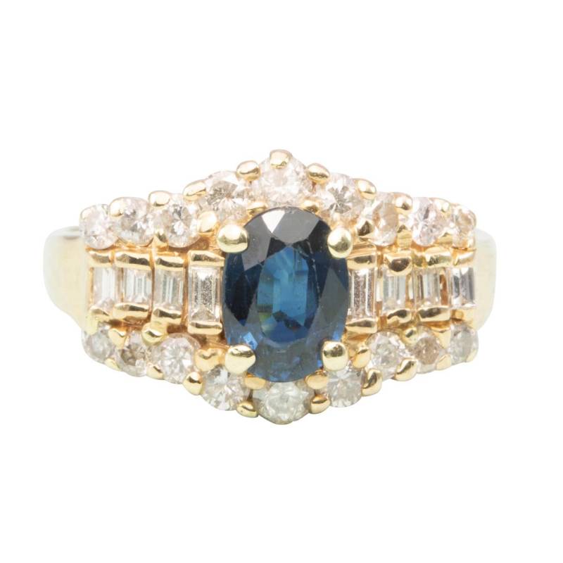 Preowned 14Ct Gold Saphir Und Diamant Ring Preowned 14Ct Gold Saphir Und Diamant Ring von RHJewellers