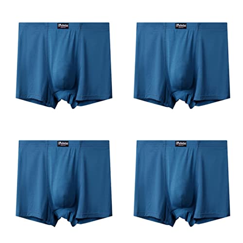 RHNTGD Boxershorts Herren Große Größe 4 Stücke Große Größe Unterwäsche Für Männer Plus Höschen Boxer Oversize Unterhosen Große Unterwäsche Lose Shorts 10Xl 12Xl 6XL 8XL-Blue,10Xl Weight 150Kg von RHNTGD