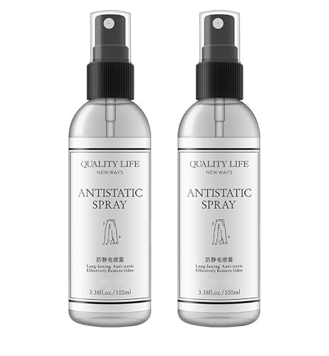 Anti-Statik-Spray FüR Kleidung 2-Flaschen-Packung Beseitigen Sie Statische Kleidung Haarbefestigung Stoff Haar Flach Falte Reduzieren Statik von RHSEDD