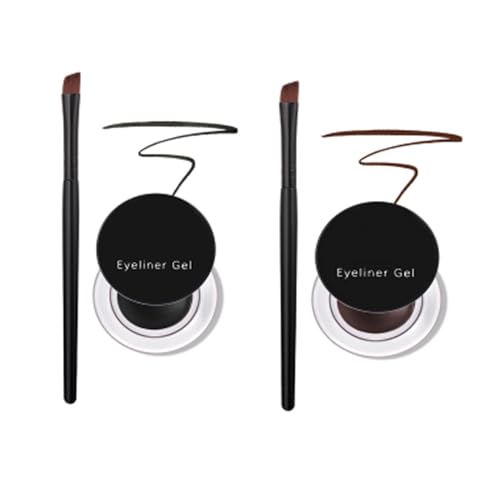 Eyeliner-Set Langanhaltender Wasserfester Eyeliner Wischfester Eyeliner Mit Eyeliner-Pinsel von RHSEDD