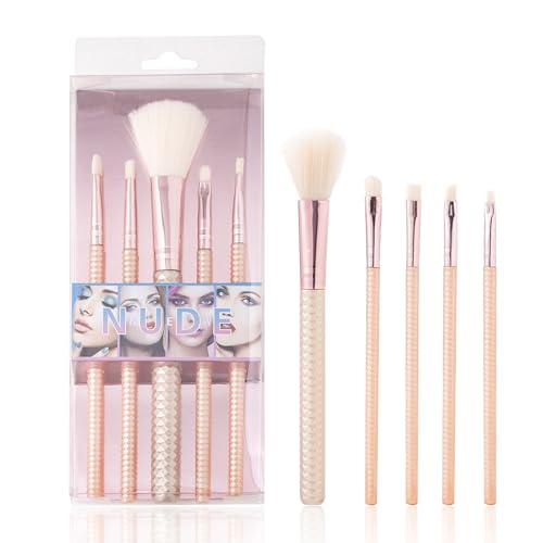 Tragbares Makeup Pinsel Set 5 StüCk Weiche Borsten Augen Makeup Pinsel AnfäNger Concealer Pinsel Pinsel Lidschatten Pinsel (Gelb) von RHSEDD