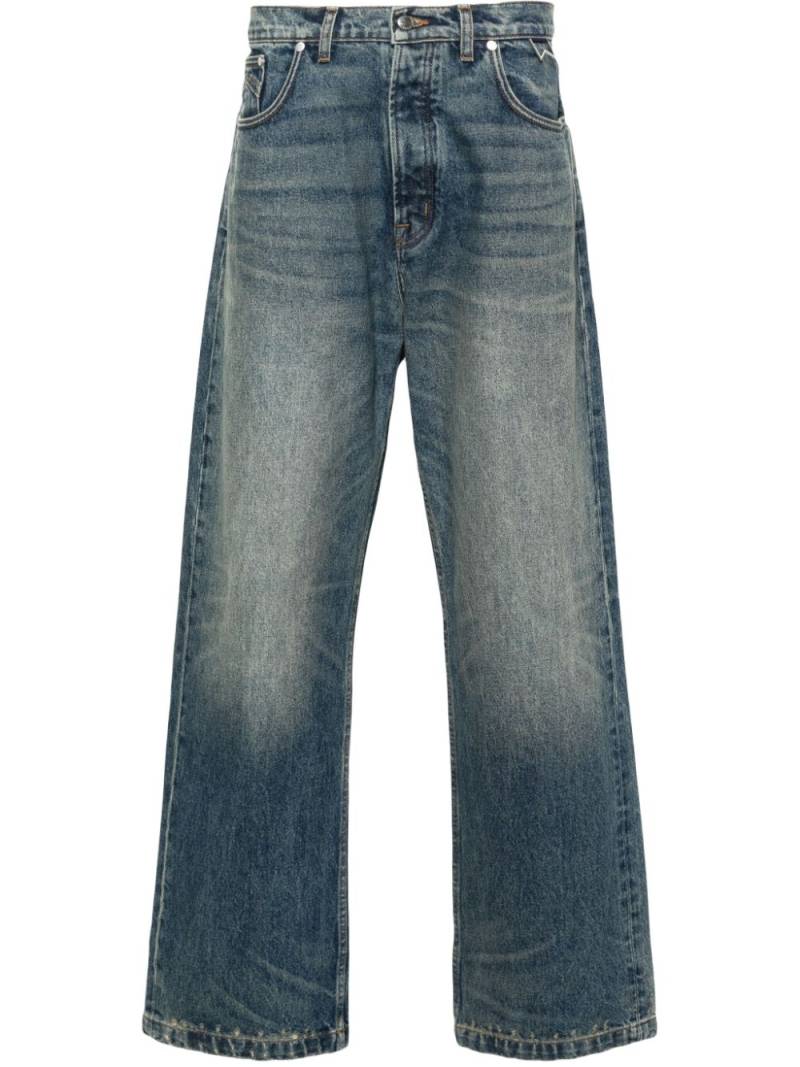 RHUDE Halbhohe Wide-Leg-Jeans - Blau von RHUDE